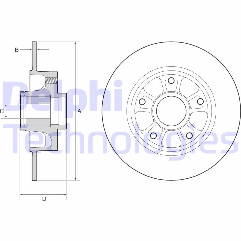 2x DELPHI Bremsscheibe