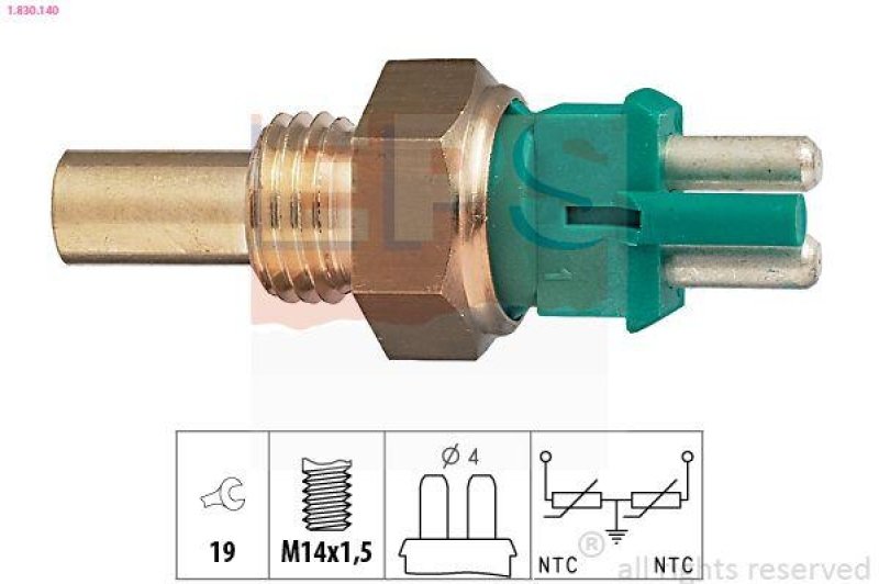 EPS Sensor, Kühlmitteltemperatur Made in Italy - OE Equivalent