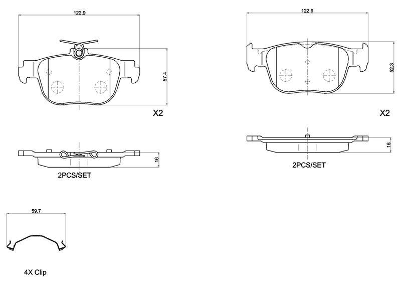 BREMBO Brake Pad Set, disc brake PRIME LINE