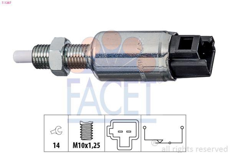 FACET Switch, clutch control (cruise control) Made in Italy - OE Equivalent