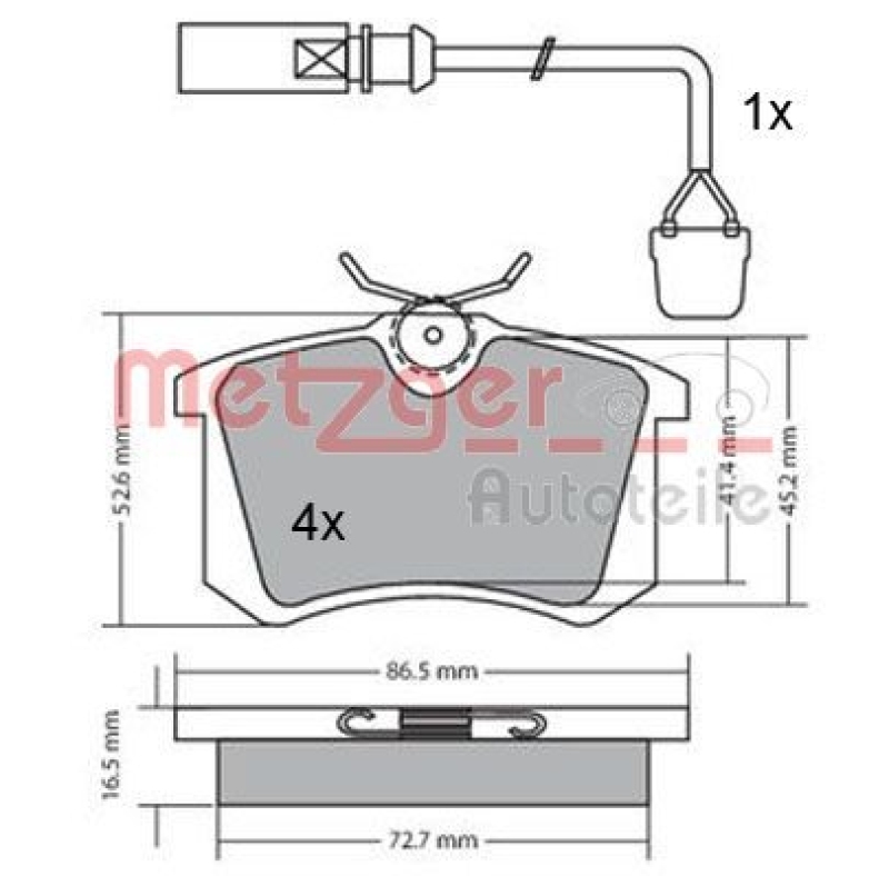 METZGER Brake Pad Set, disc brake