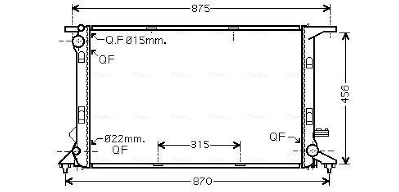 AVA QUALITY COOLING Radiator, engine cooling