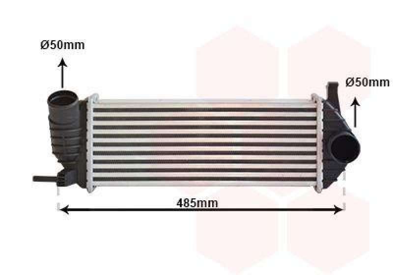 VAN WEZEL Intercooler, charger