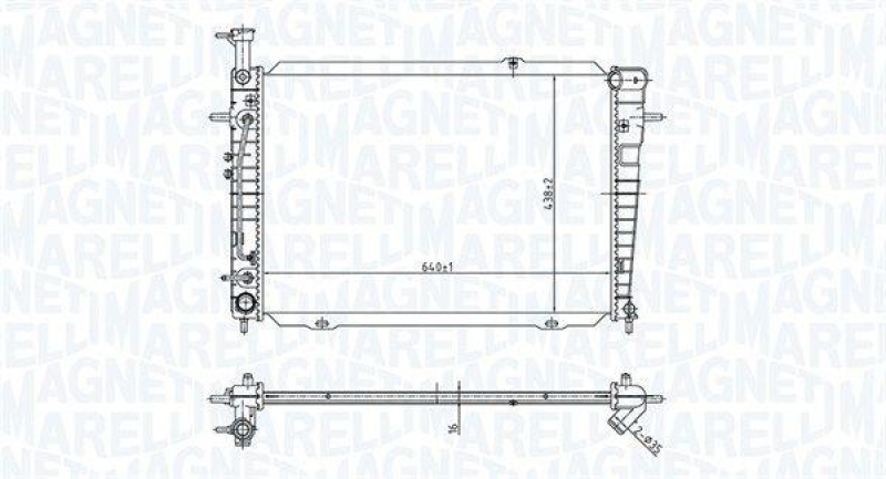MAGNETI MARELLI Radiator, engine cooling