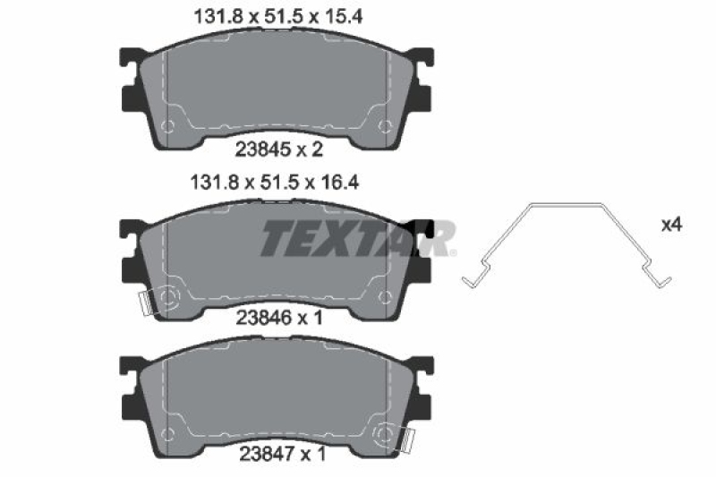 TEXTAR Brake Pad Set, disc brake Q+