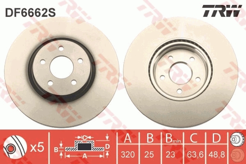 2x TRW Bremsscheibe