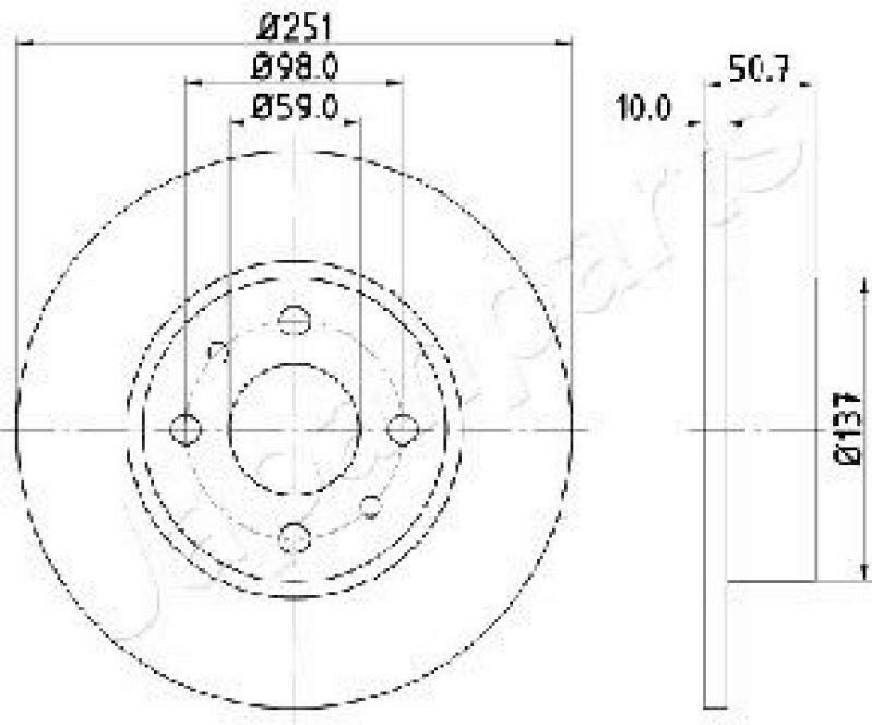 2x JAPANPARTS Bremsscheibe