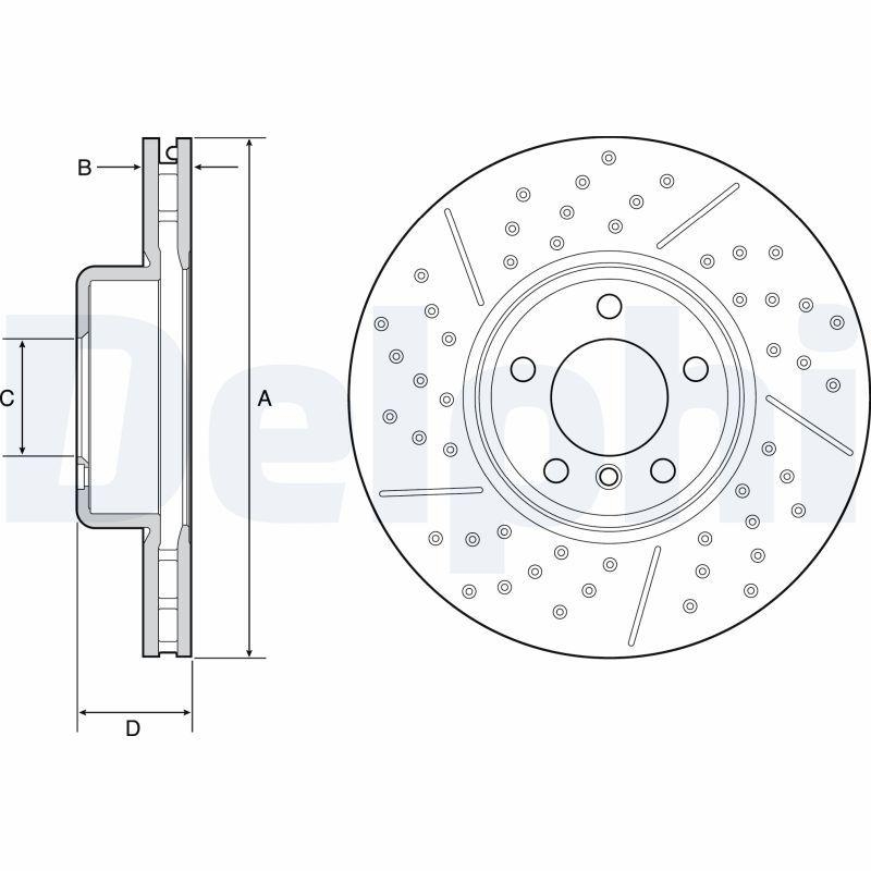 2x DELPHI Bremsscheibe