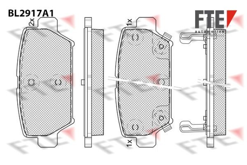 FTE Brake Pad Set, disc brake