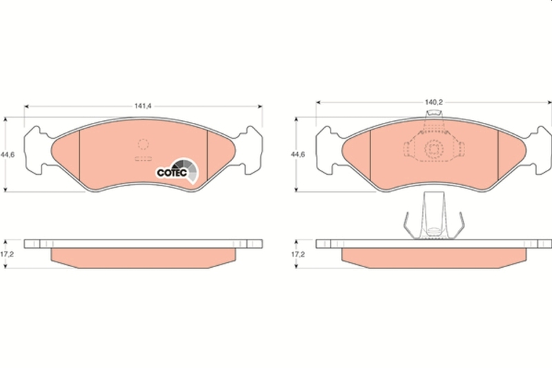 TRW Brake Pad Set, disc brake COTEC