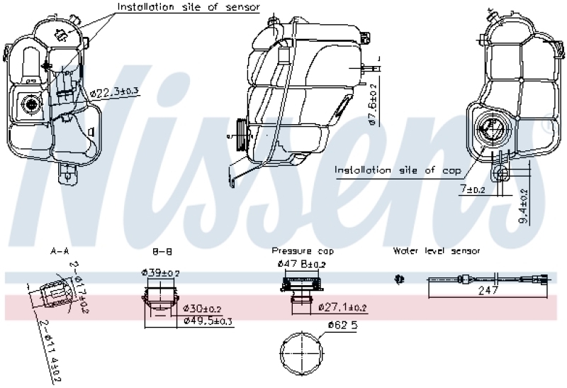 NISSENS Ausgleichsbehälter, Kühlmittel ** FIRST FIT **