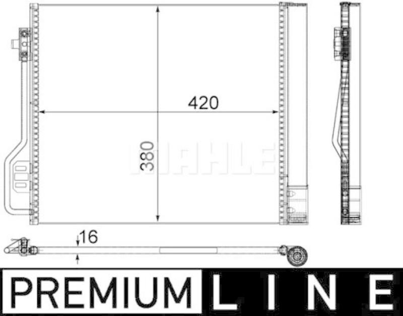 MAHLE Kondensator, Klimaanlage BEHR *** PREMIUM LINE ***