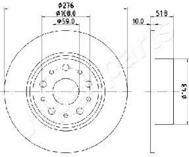 2x JAPANPARTS Bremsscheibe