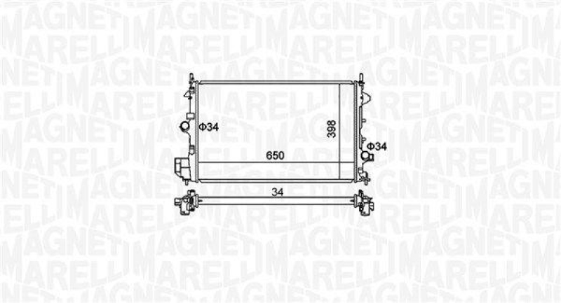 MAGNETI MARELLI Kühler, Motorkühlung