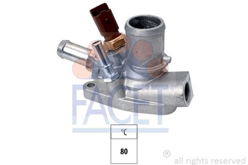 FACET Thermostat, coolant Made in Italy - OE Equivalent