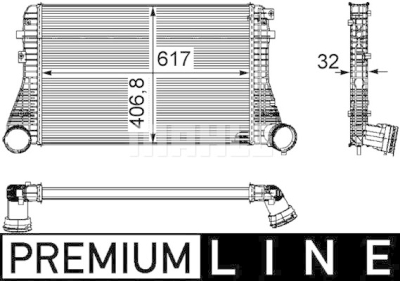 MAHLE Charge Air Cooler BEHR *** PREMIUM LINE ***