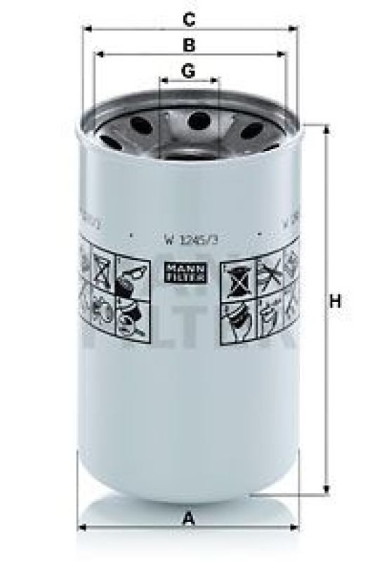 MANN-FILTER Filter, operating hydraulics