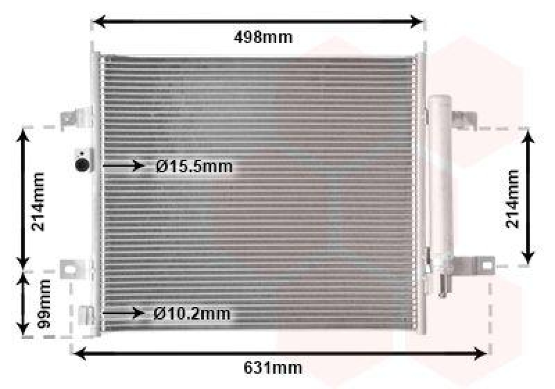 VAN WEZEL Condenser, air conditioning