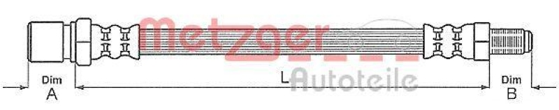METZGER Bremsschlauch 4112803