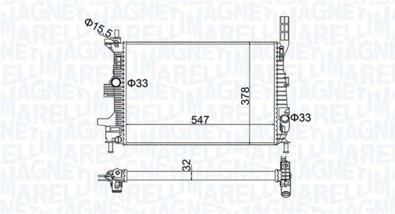 MAGNETI MARELLI Radiator, engine cooling