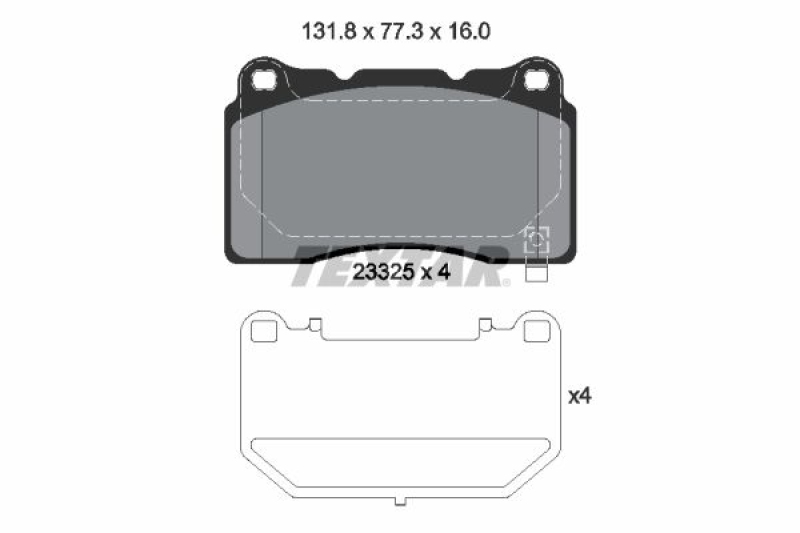 Textar Bremsscheiben Ø296mm + Beläge Bremse vorne passend für Tesla Model Opel