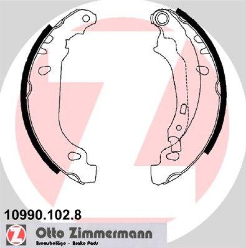 ZIMMERMANN Bremsbackensatz 10990.102.8