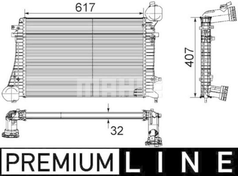MAHLE Intercooler, charger PREMIUM LINE