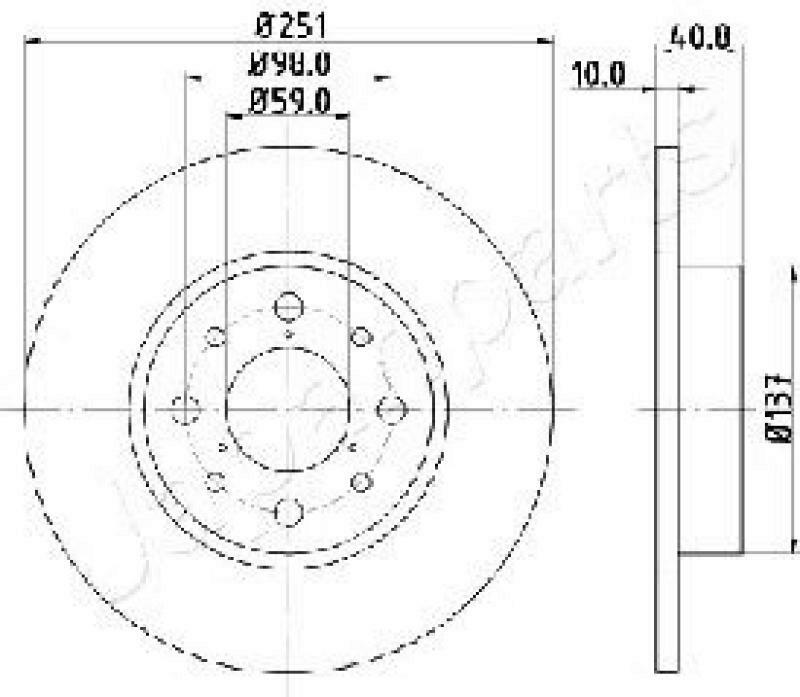 2x JAPANPARTS Bremsscheibe