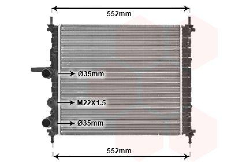 VAN WEZEL Radiator, engine cooling