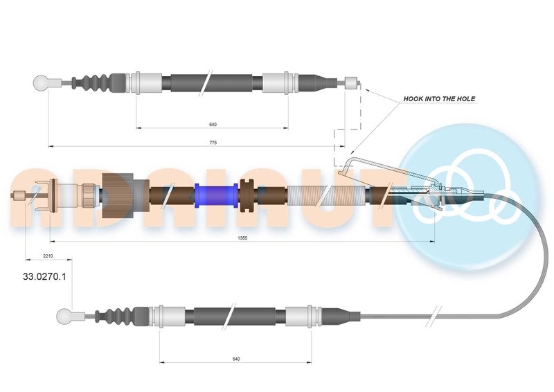 ADRIAUTO Cable Pull, parking brake