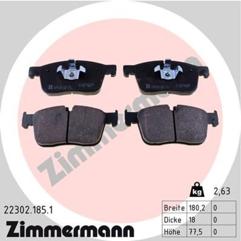 ZIMMERMANN Brake Pad Set, disc brake