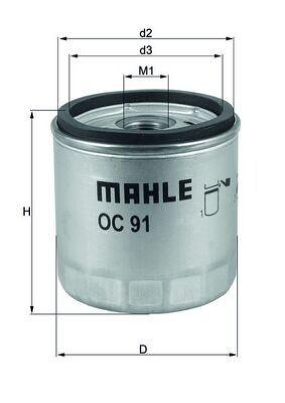 MAHLE &Ouml;lfilter OC 91D1