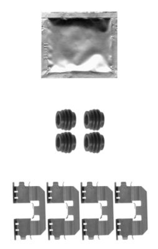 HELLA Zubehörsatz, Scheibenbremsbelag 8DZ 355 204-331