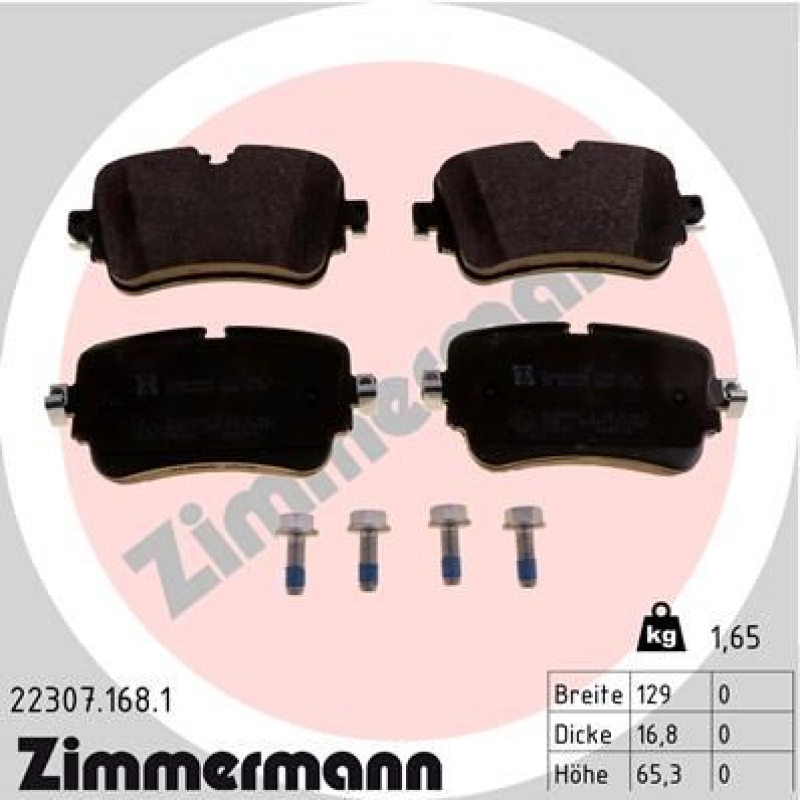ZIMMERMANN Brake Pad Set, disc brake