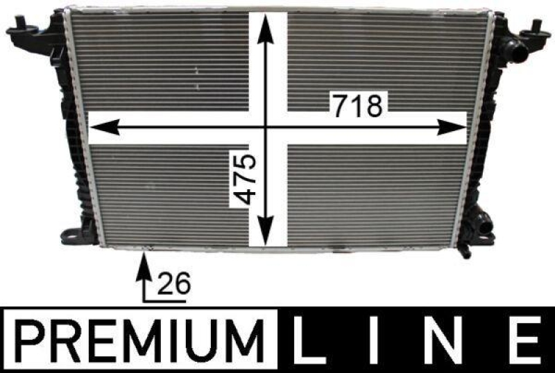 MAHLE Radiator, engine cooling PREMIUM LINE