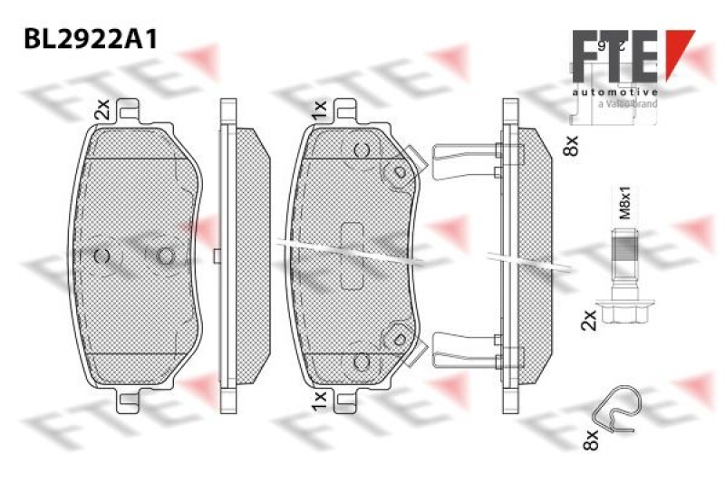 FTE Brake Pad Set, disc brake