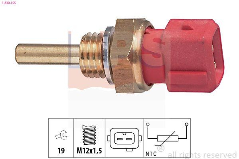 EPS Sensor, Kühlmitteltemperatur Made in Italy - OE Equivalent