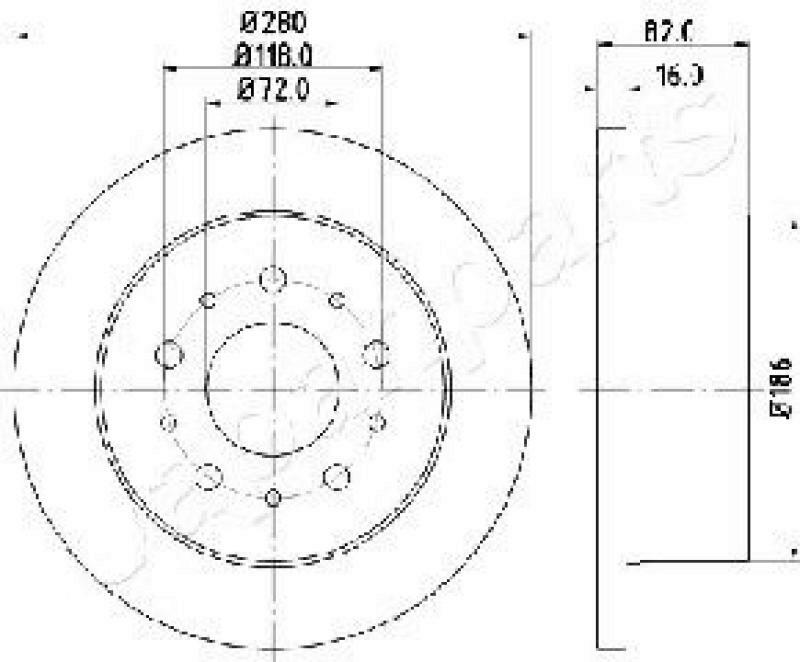 2x JAPANPARTS Bremsscheibe