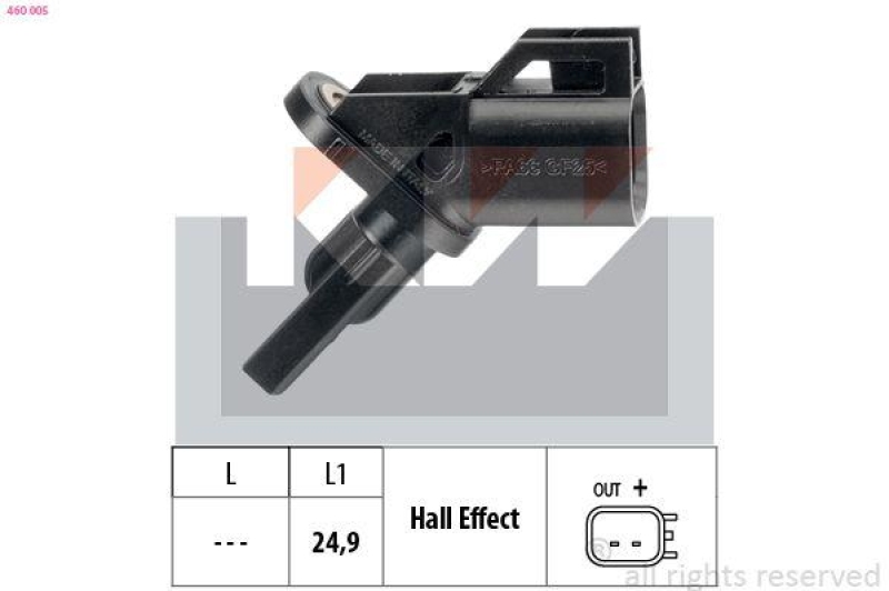 KW Sensor, Raddrehzahl Made in Italy - OE Equivalent