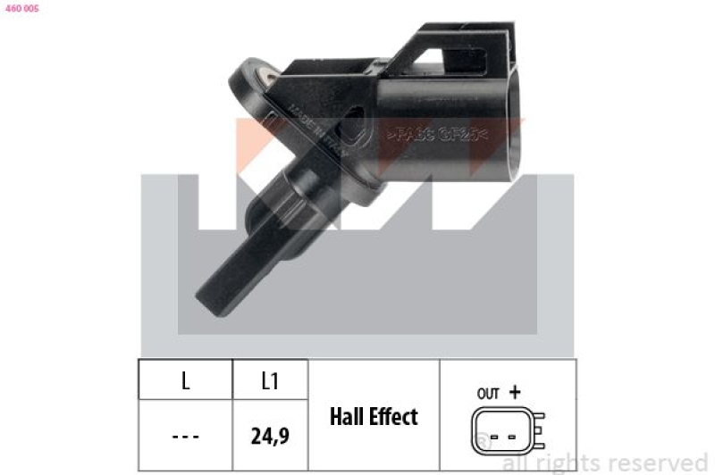 KW Sensor, Raddrehzahl Made in Italy - OE Equivalent
