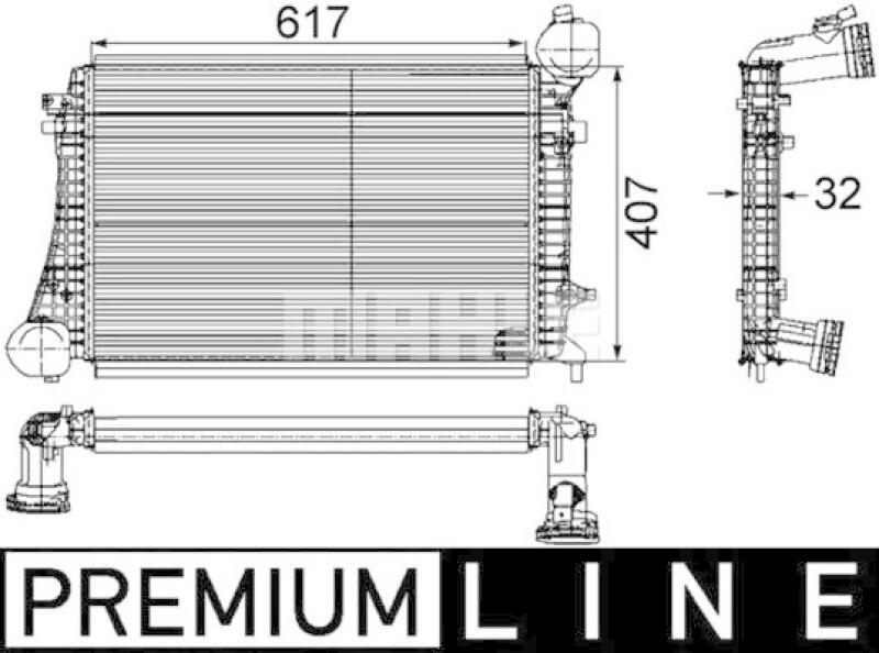 MAHLE Intercooler, charger BEHR *** PREMIUM LINE ***