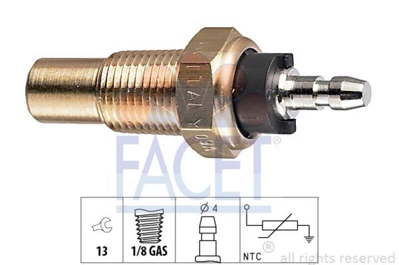 FACET Sensor, coolant temperature Made in Italy - OE Equivalent