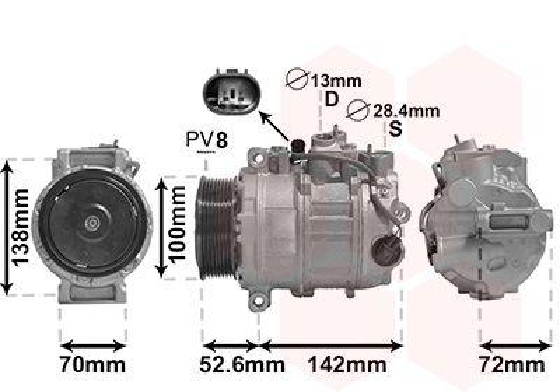 VAN WEZEL Compressor, air conditioning