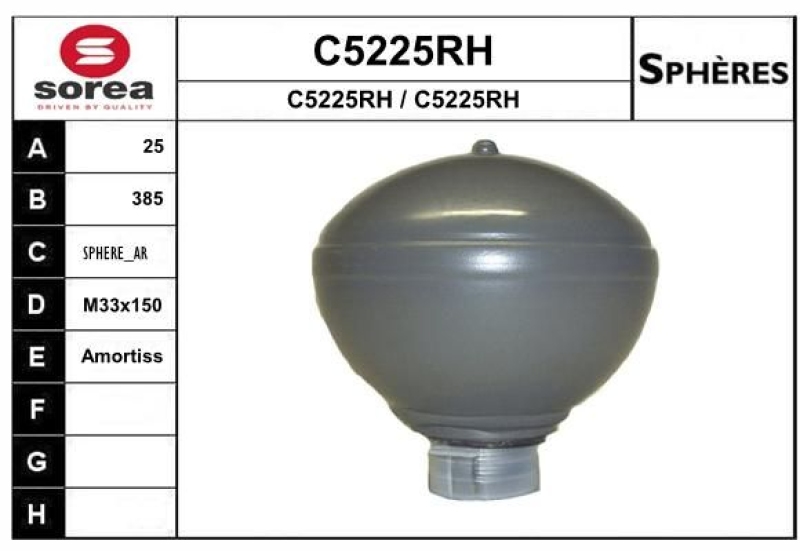 SNRA Suspension Sphere, pneumatic suspension
