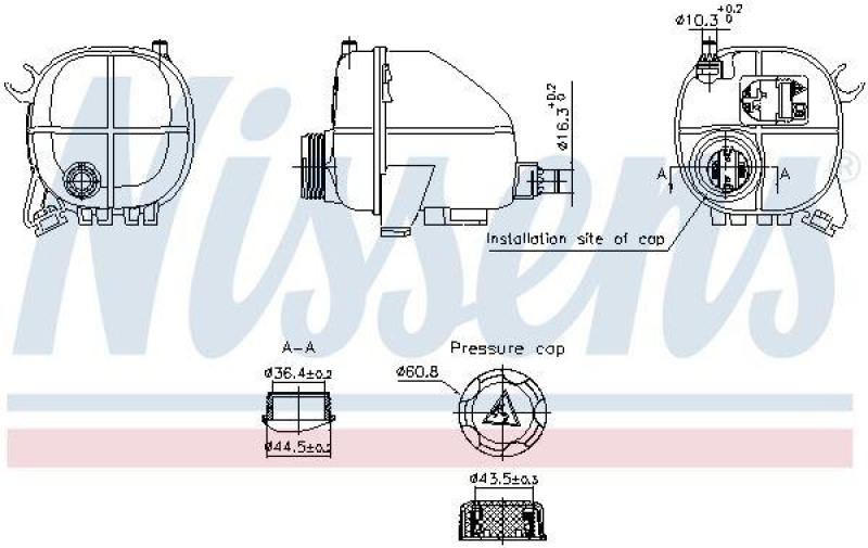 NISSENS Ausgleichsbehälter, Kühlmittel ** FIRST FIT **