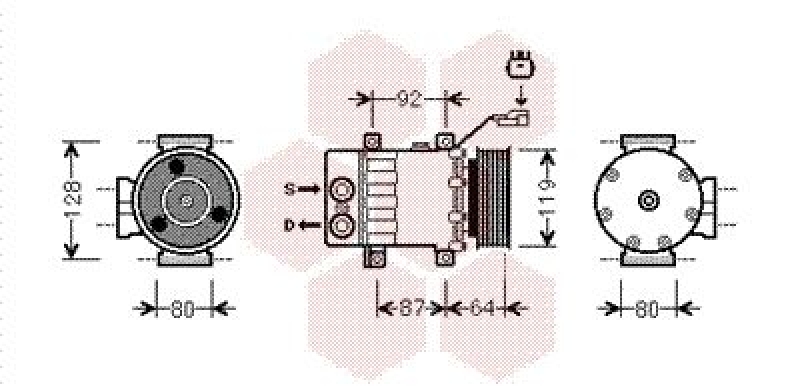 VAN WEZEL Kompressor, Klimaanlage