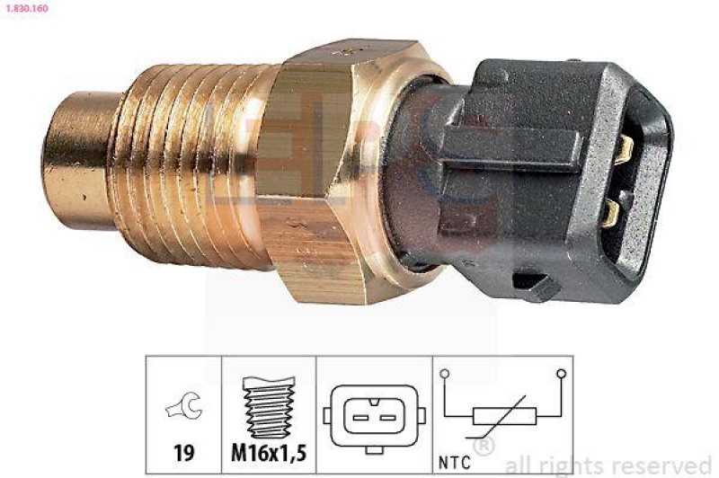 EPS Sensor, Kühlmitteltemperatur Made in Italy - OE Equivalent