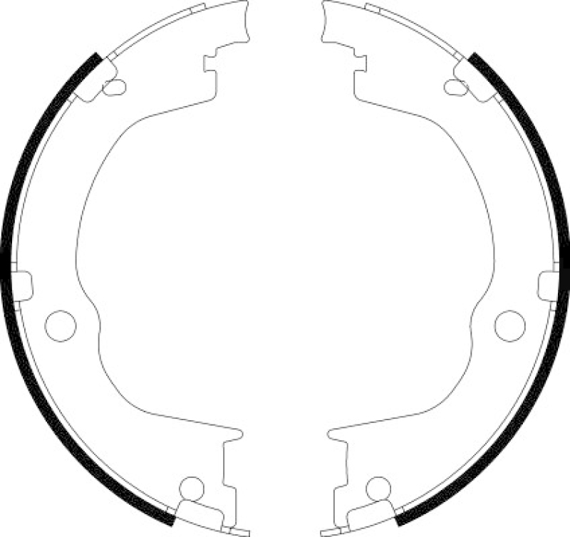 HELLA Brake Shoe Set, parking brake
