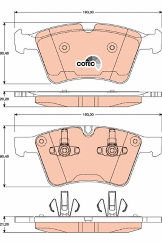 TRW Bremsbelagsatz, Scheibenbremse COTEC GDB1797