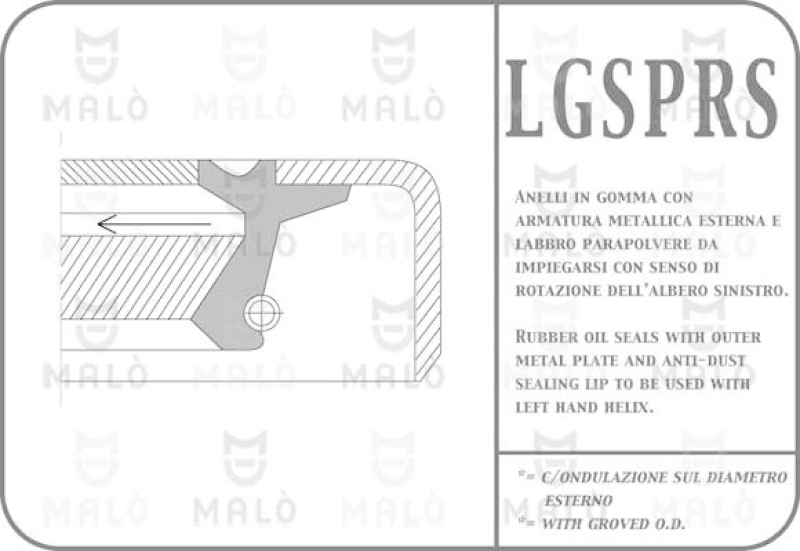 AKRON-MAL&Ograve; Wellendichtring, Zwischenwelle